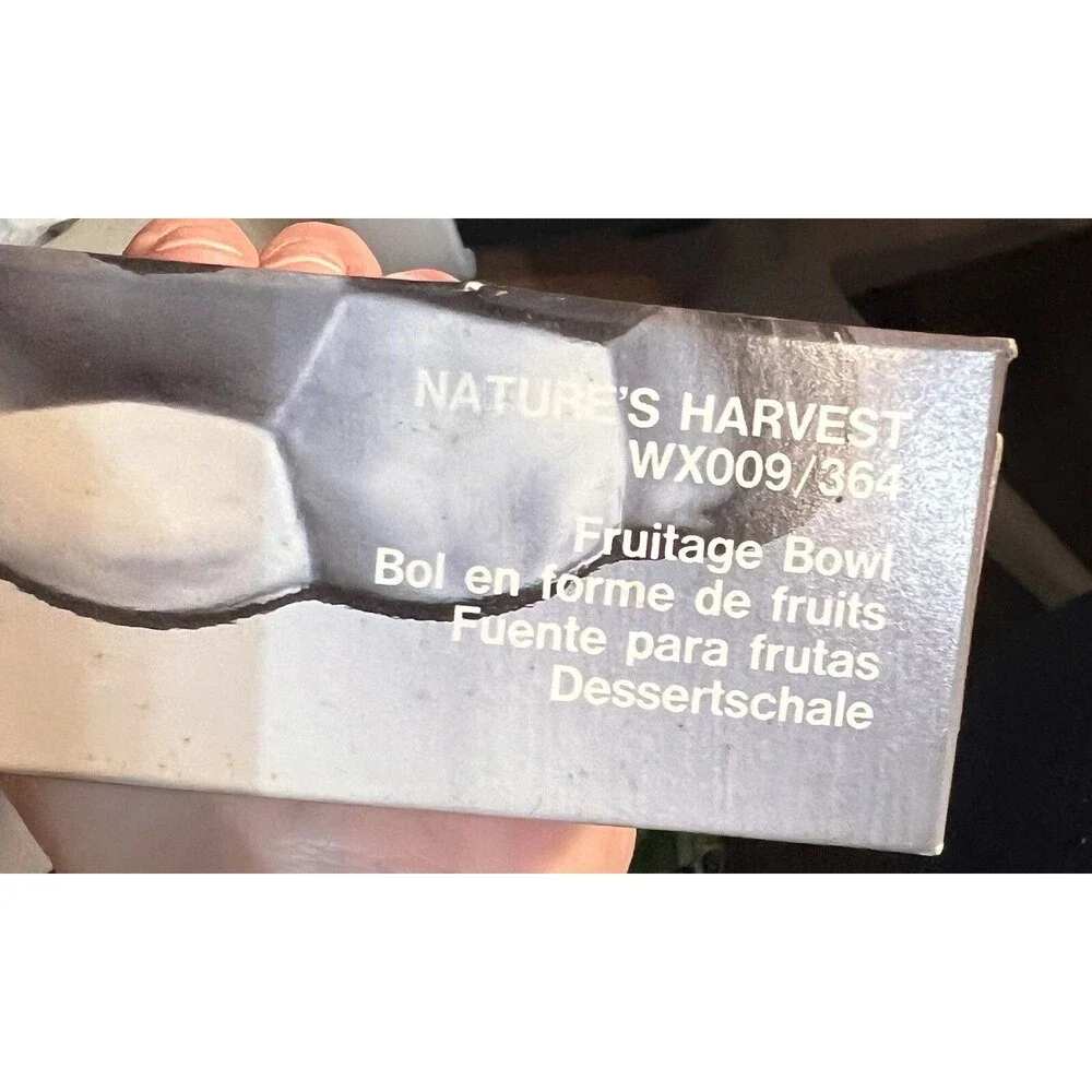 Studio Nova Nature’s Harvest Grape Glass Serving Bowl Japan NOS w/ Box